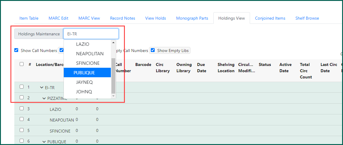 Select your library system from the library selector drop down