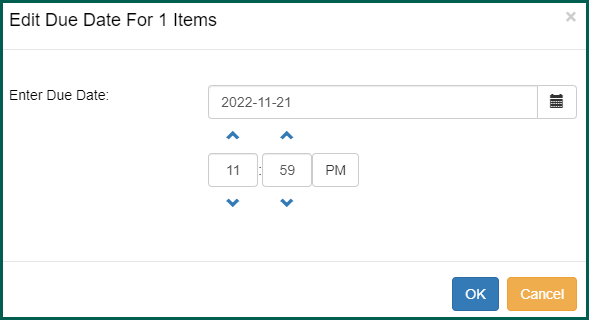 Enter the date manually or use the calendar feature to select a date in the future.